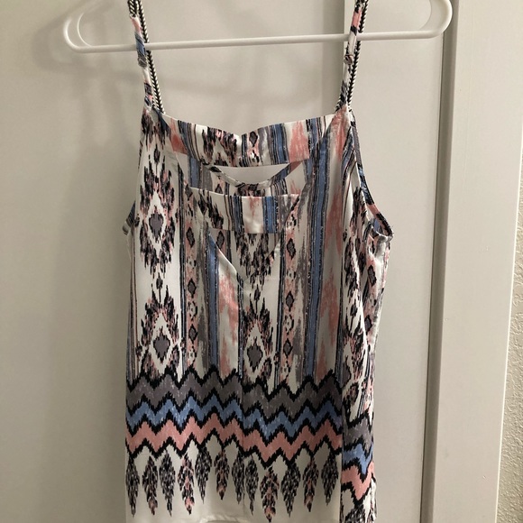 Camisole top White, blue, pink. Unique details - Picture 2 of 8